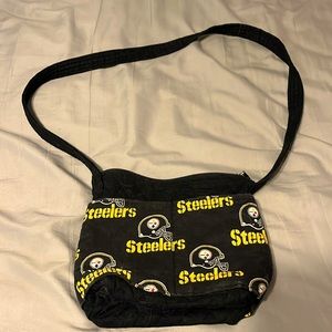 Handmaid shoulder Steelers purse with inside pockets